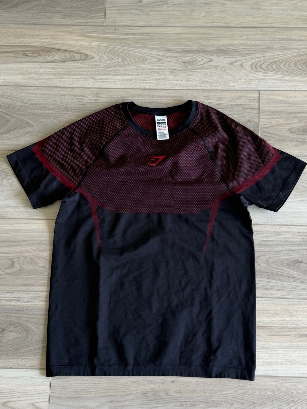 NEW Gymshark Onyx V5 Compression Shirt Black/Red XXL Rare